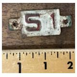 Vintage 1951 license plate validation tab