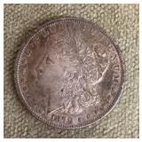 1879 Morgan silver dollar