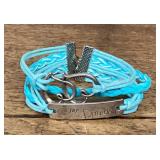 One Direction blue braided bracelet