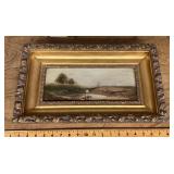 Antique painting in ornate frame