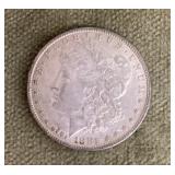 1881 Morgan silver dollar