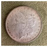 1882 Morgan silver dollar