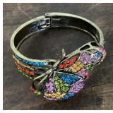 Jessica Carlisle rhinestone bracelet watch --works