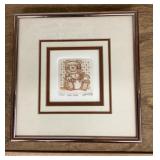 Framed "Baby Bear" signed print