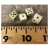 Set of 4 bone dice