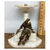 JB Hirsch seated pirate onyx lamp base