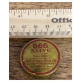 Vintage 666 Salve trial size tin