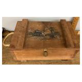 Large wooden storage box