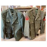 2 military uniform jackets Size 43R and 37R