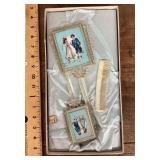 Vintage vanity brush/comb/mirror set