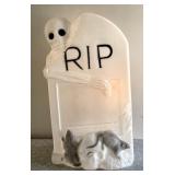27' skeleton tombstone lighted blow mold