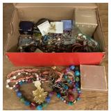 Box of costume jewelry