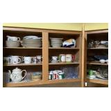 Contents of upper kitchen cabinets