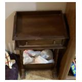 Small table with magazine rack 24' tall