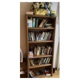 6' bookcase and contents