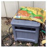 Hose reel and plant food