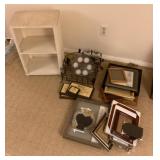 Home decor, picture frames, side table