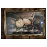 Framed floral print  27x42