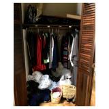 Contents of clothes closet