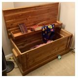 Cedar chest and contents