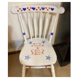 Painted wooden chair