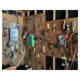 Items on pegboard
