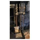 Brass fireplace tools