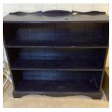Black painted wood book case 46' w x 42' h