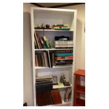 7' bookcase and contents