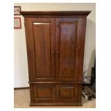 Media armoire and contents
