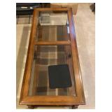 5' glass top coffee table
