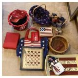 Collection of patriotic decor