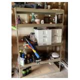 6' shelf and contents --4' wide