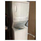 GE stacking washer and electric dryer
