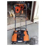 Worx cordless snowblower and battery charger