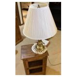 Small side table with lamp