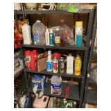 5' metal shelf and contents