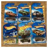 6 Hot Wheels cars
