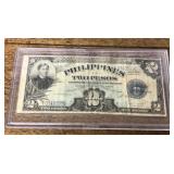 World War II victory Philippines 2 peso bank note