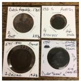 4 antique coins