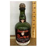 Empty Dourem Ruby sweet liqueur bottle