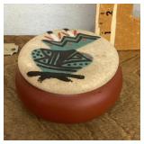 Navajo sand art trinket dish