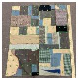 Hand made tied lap quilt