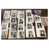 Group of celebrity cards