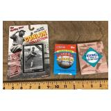 Baseball cards and book