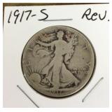 1917-S walking Liberty half dollar