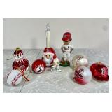 Cardinals Christmas ornaments & bobblehead