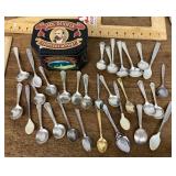 Lot of spoons with Jack Danielï¿½s box