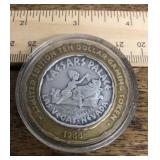 Caesarï¿½s Palace $10 token .999 silver center