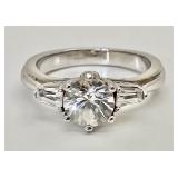 Sterling silver ring with CZs